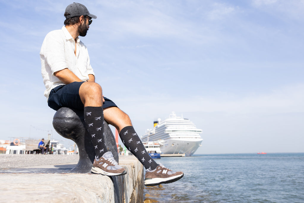 Airplane Compression Socks (Black)