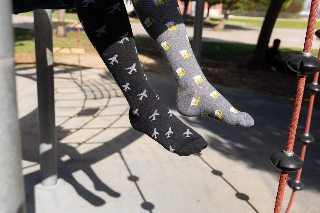 Airplane Compression Socks (Black)